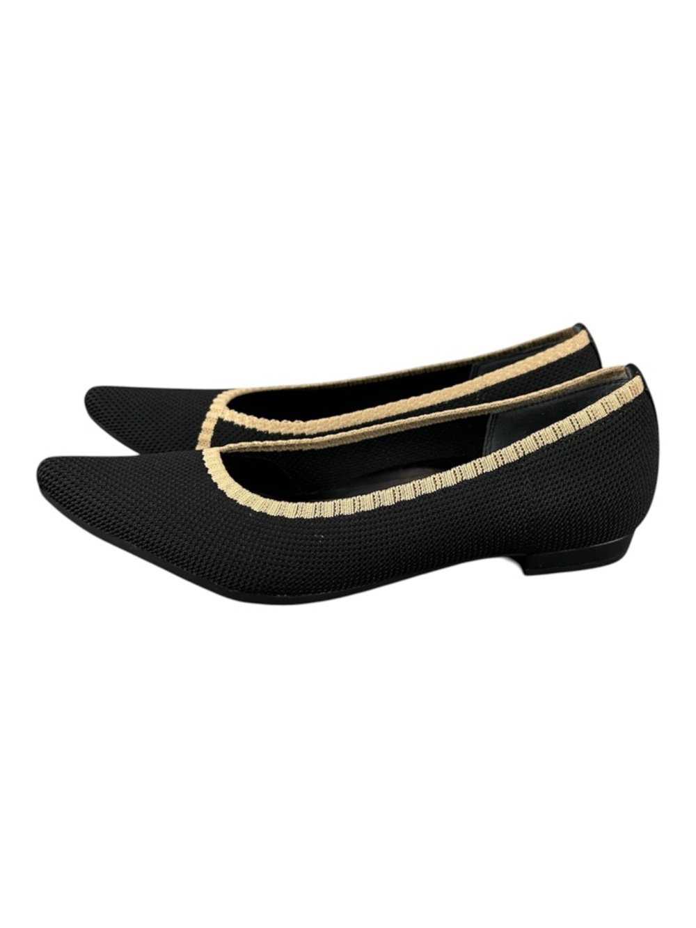 Vionic Black Dahlia Pointed Toe Flats Women's 9.5 Knit Comfort Arch Support - Picture 3 of 15